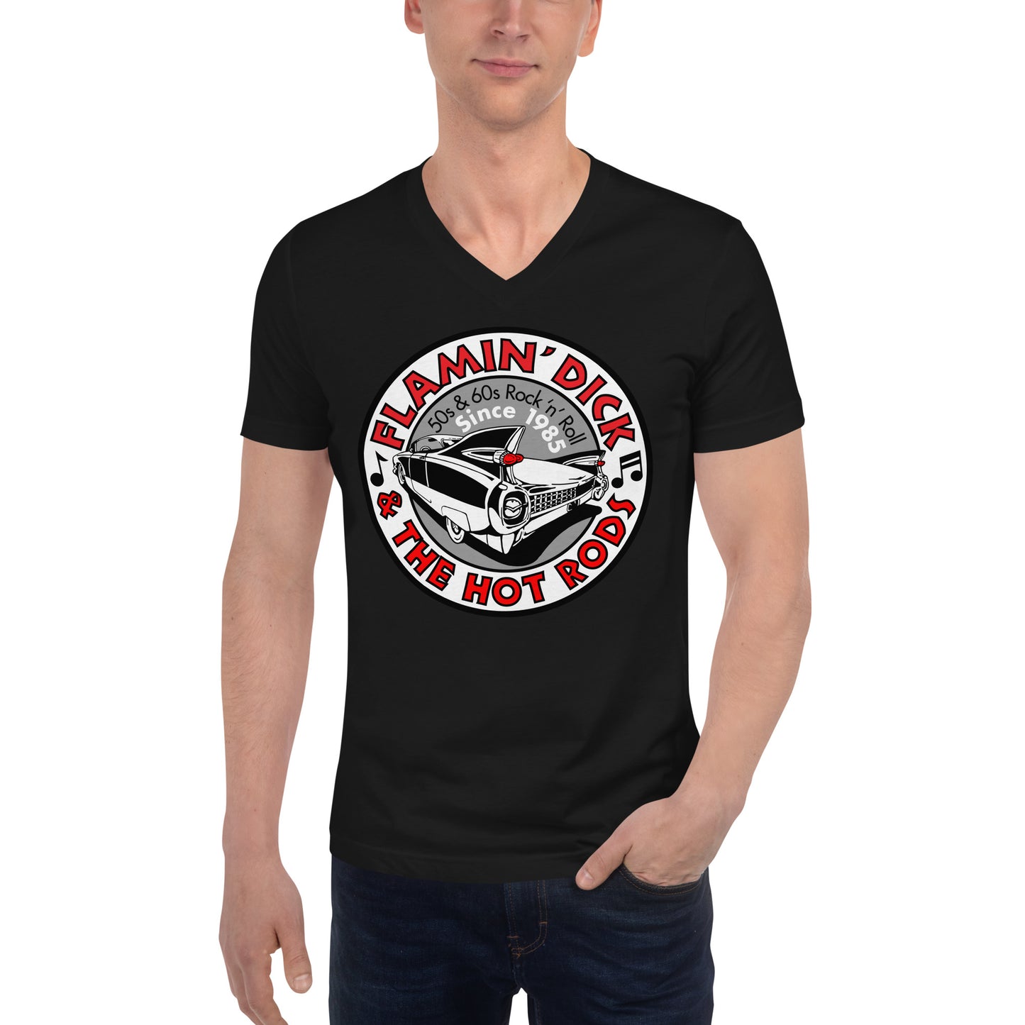 FDHR Unisex Circle Logo V-Neck T-Shirt