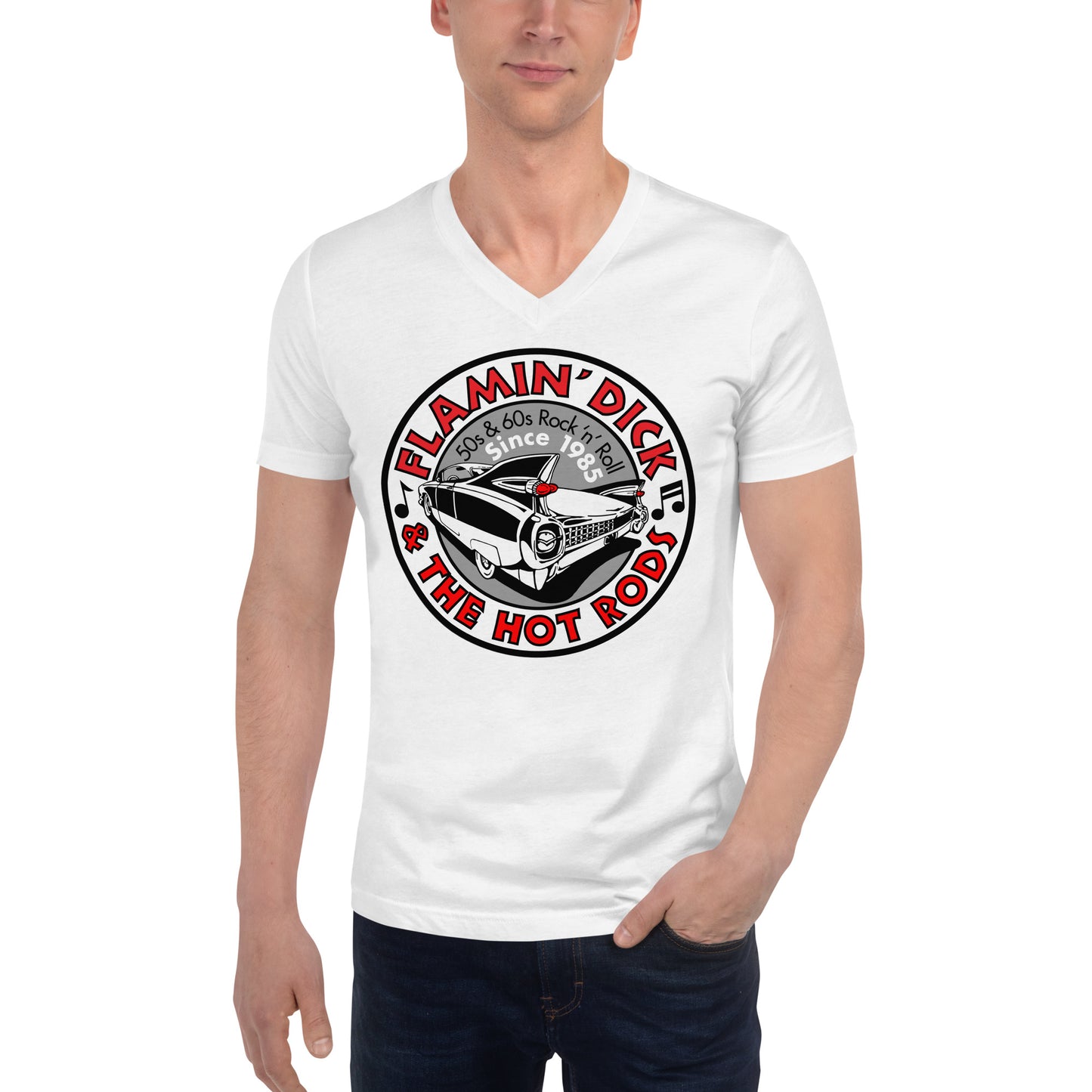 FDHR Unisex Circle Logo V-Neck T-Shirt