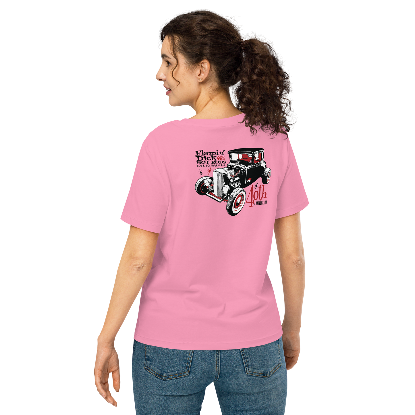 !FDHR 40th Anniversary Hot Rod Women’s Ribbed Neck T-shirt - Free Shipping