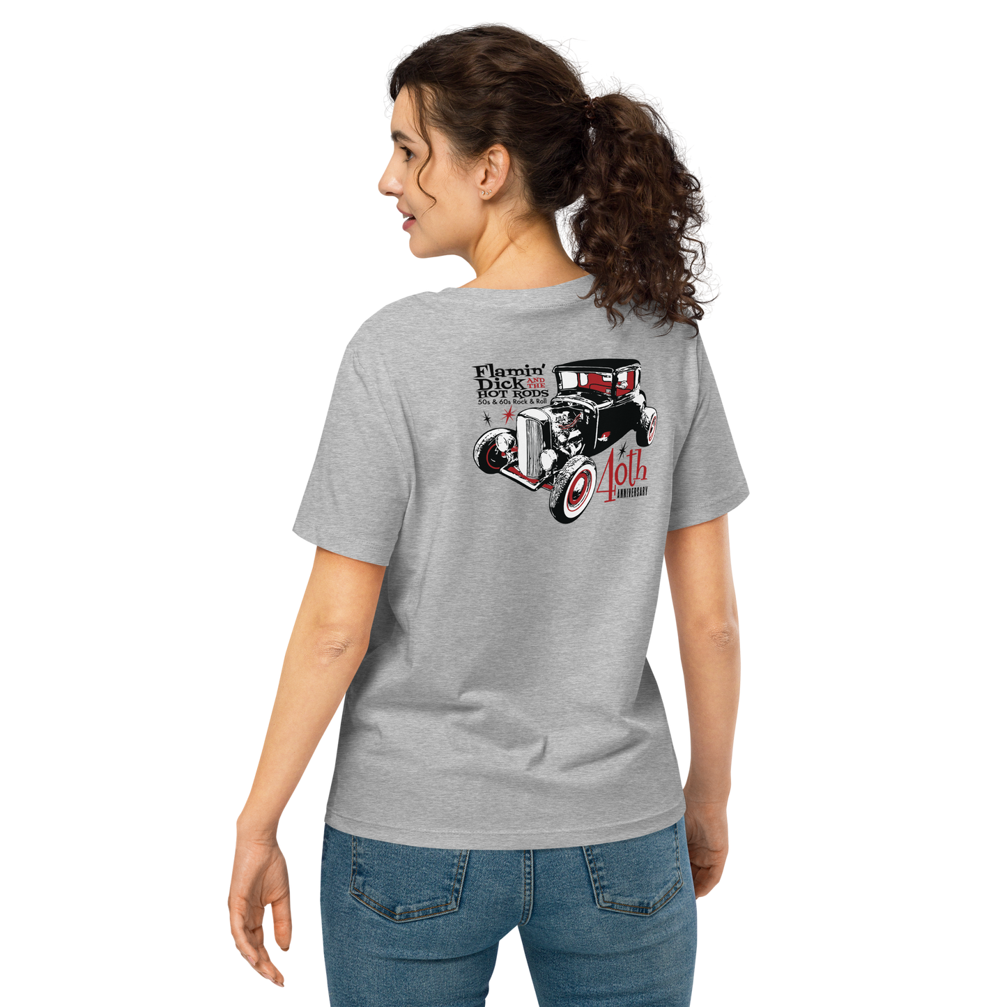 !FDHR 40th Anniversary Hot Rod Women’s Ribbed Neck T-shirt - Free Shipping