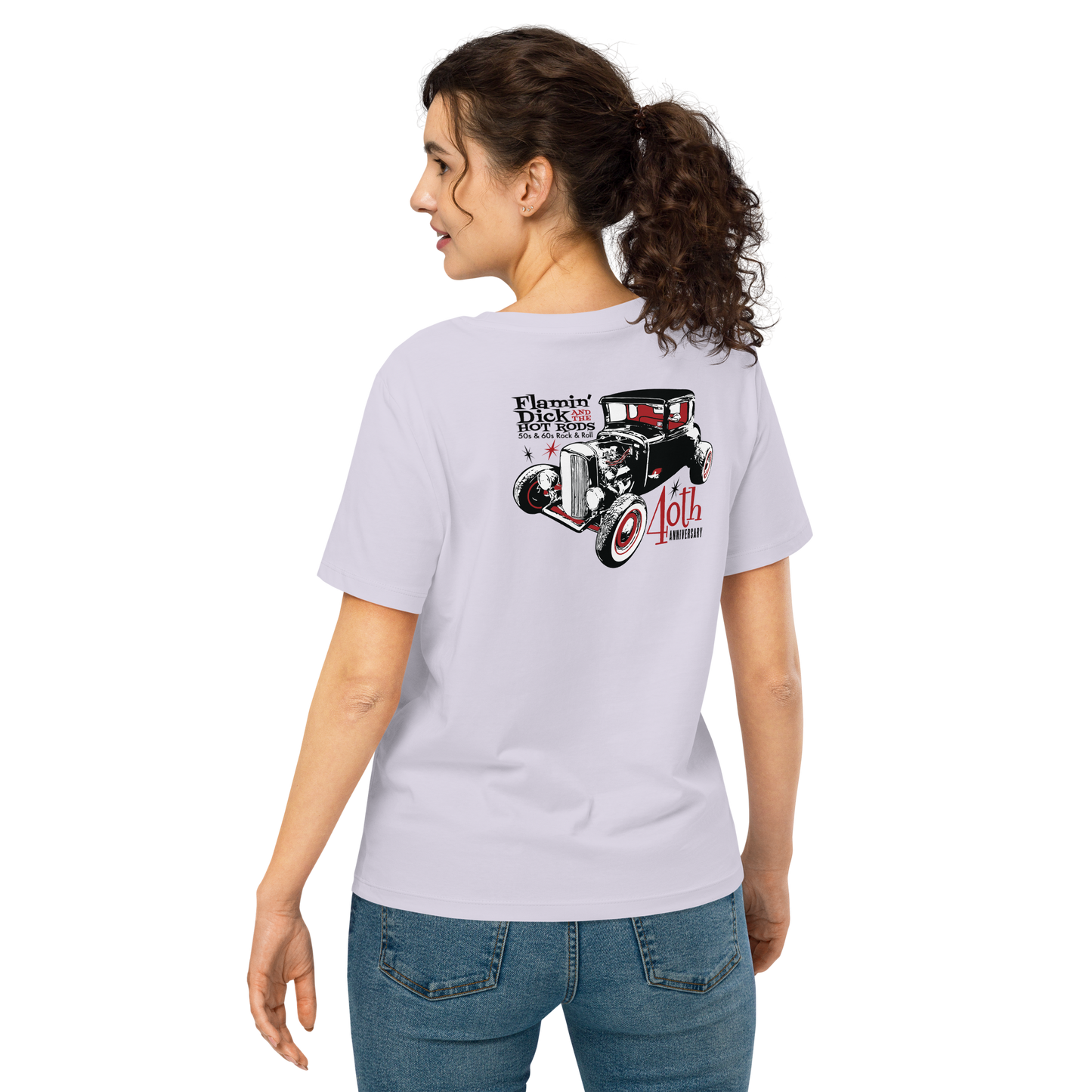 !FDHR 40th Anniversary Hot Rod Women’s Ribbed Neck T-shirt - Free Shipping