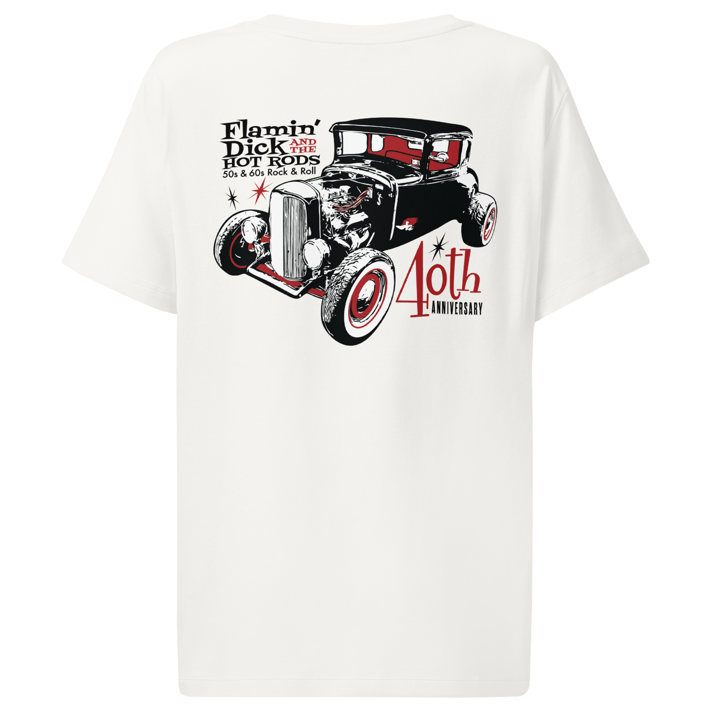 !FDHR 40th Anniversary Hot Rod Women’s Ribbed Neck T-shirt - Free Shipping
