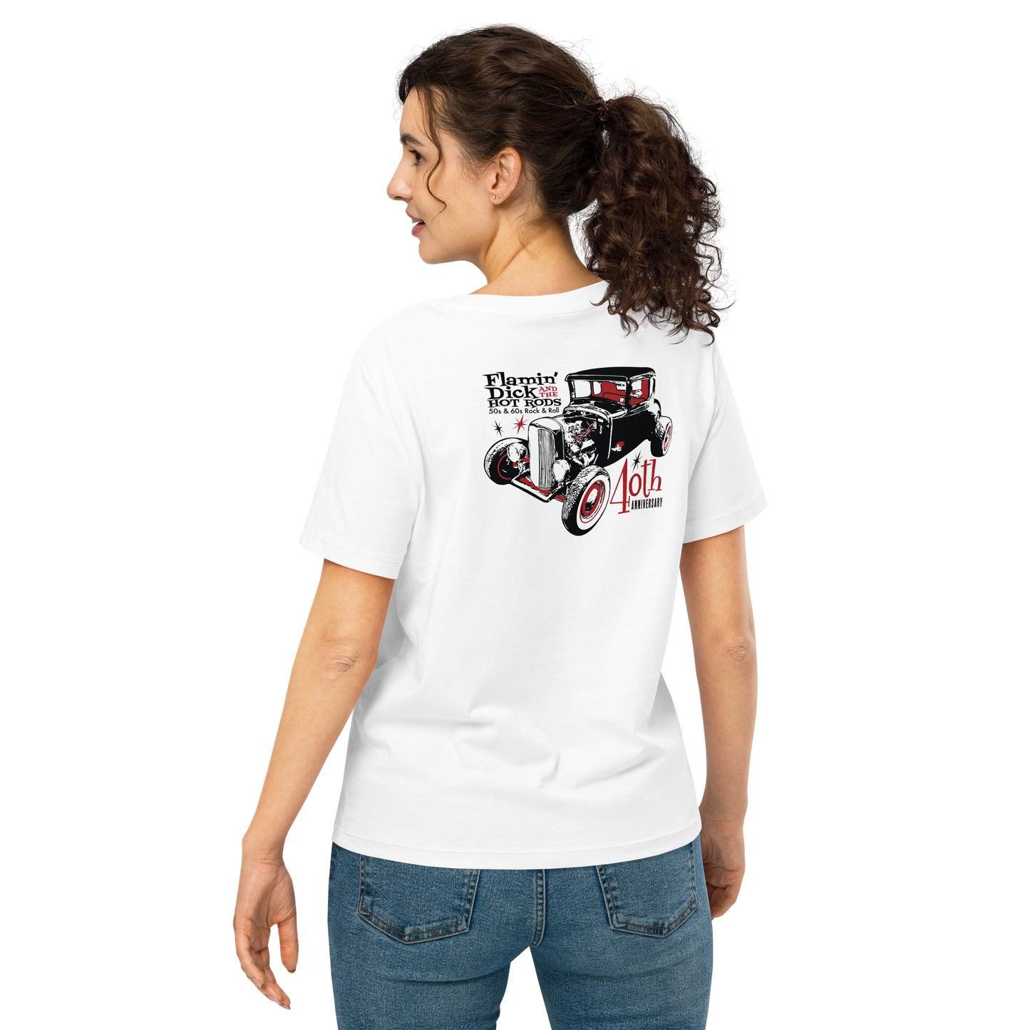 !FDHR 40th Anniversary Hot Rod Women’s Ribbed Neck T-shirt - Free Shipping