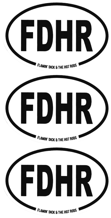 FDHR OVAL Vinyl Sticker - 3-Pack - FREE SHIPPING